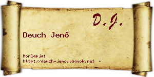 Deuch Jenő névjegykártya
